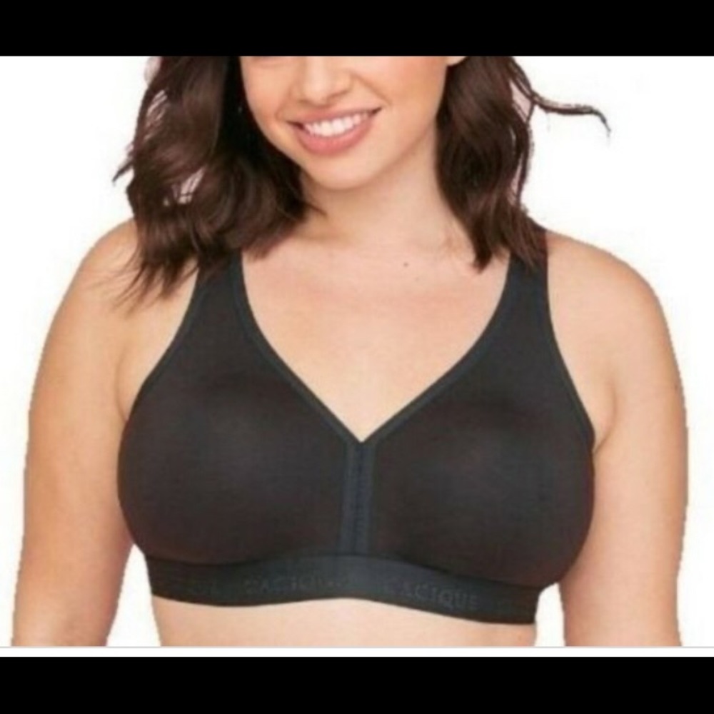 Cacique unlined black bra